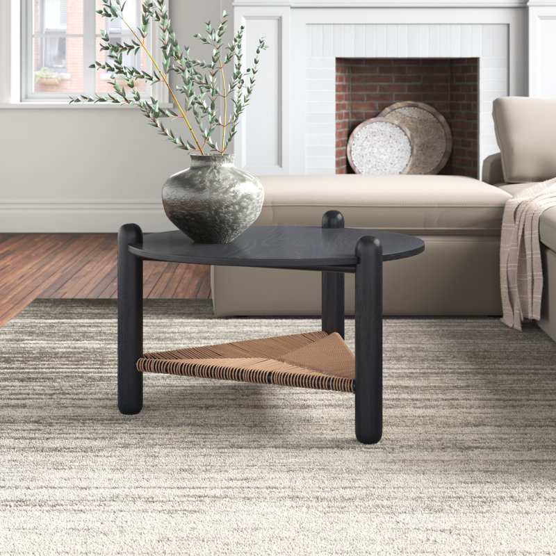 Trish Coffee Table, Black, Wood Black