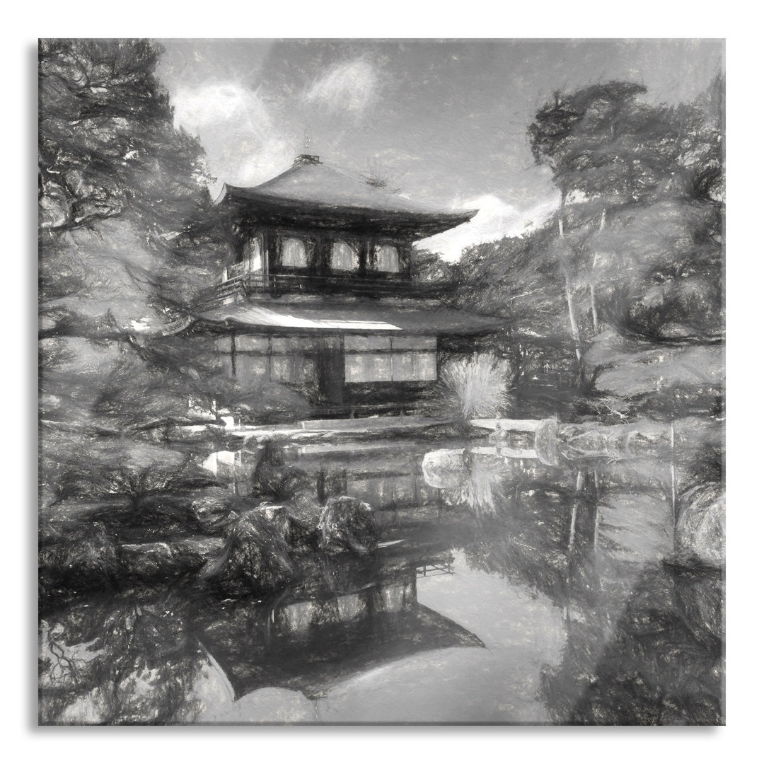 Glasbild "Ginkaky-ji Tempel in Kyoto"