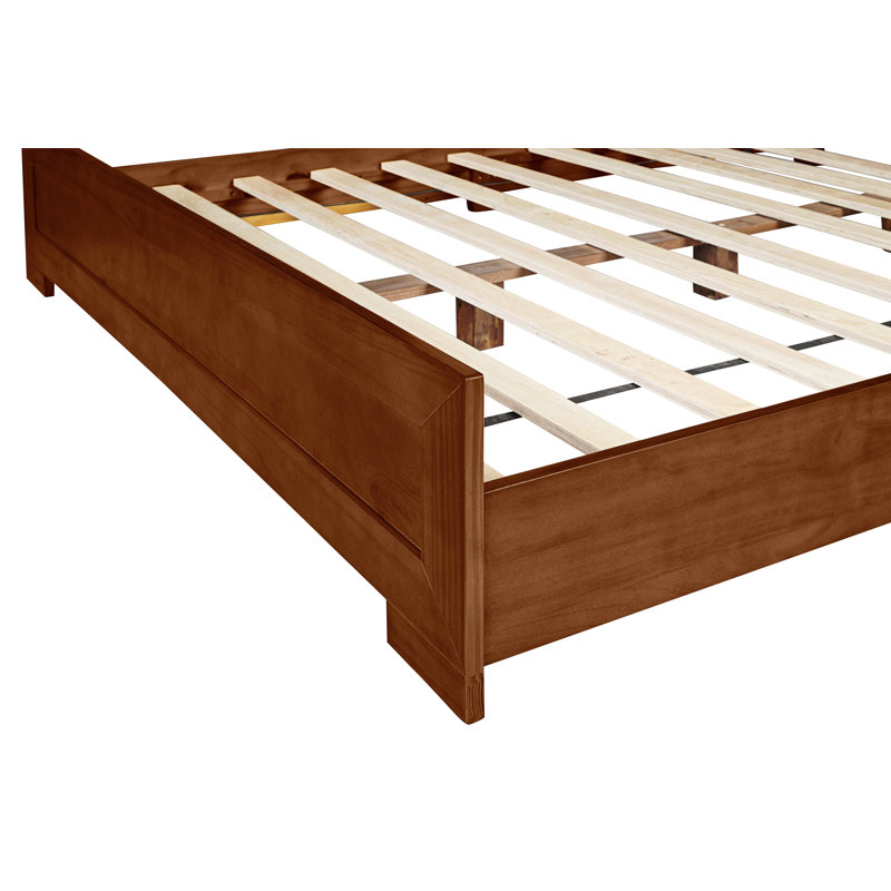 Trent Wood Low Profile Platform Bed, King, Walnut