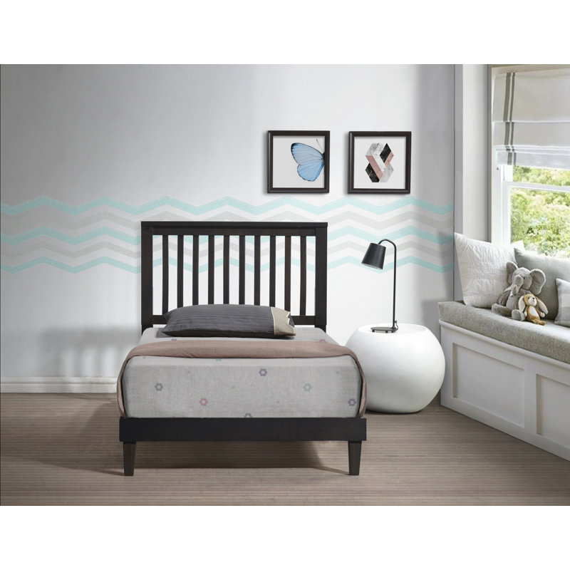 Slat Bed, Dark Cappuccino, Twin XL