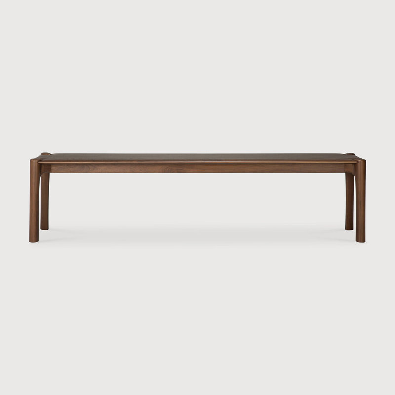 Pi Solid Wood Dining Bench, Brown, 18.5" H x 73.5" W x 14" D