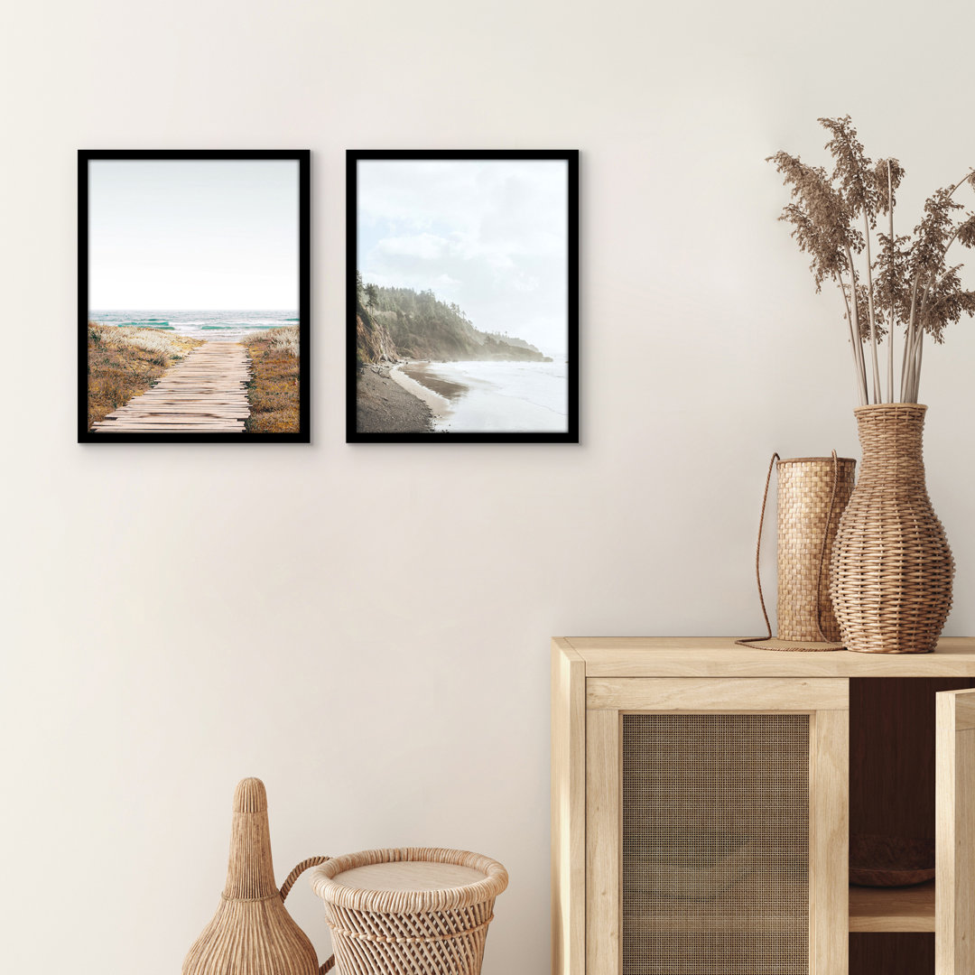 Thin Border Diploma Picture Frame - Document or Certificate Frame - Shatter-Resistant Glass Front Cover (Set of 2) Americanflat