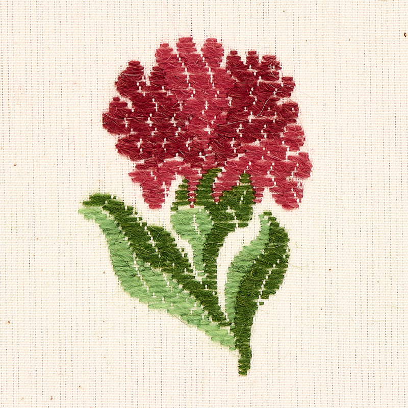 Tissu floral Rosina, Grenat