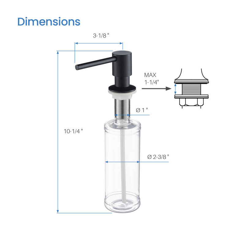 Soap Dispenser, Matte Black