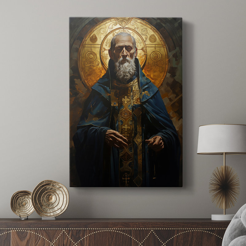 Série Religious Lxxxv - Toile tendue avec châssis de qualité supérieure - Prêt à être accroché, H 12 po x l 8 po