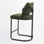Tabouret de comptoir en chenille 26 po avec dossier et structure en métal, chaises de bar rembourrées modernes pour îlot de cuisine-2035288885-2035288886