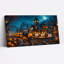 Train à vapeur à tête de citrouille et fantômes pour une décoration murale d'Halloween effrayante sur toile-1442307868