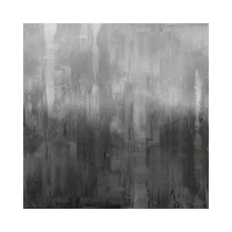 Gradation In Grey by Justin Turner - Wrapped Canvas Painting, 93.98 cm H x 93.98 cm W x 3.175 cm D