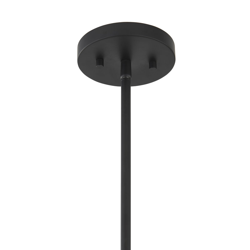 Lustre 8 lumières Aldegonde en noir mat, Matte Black