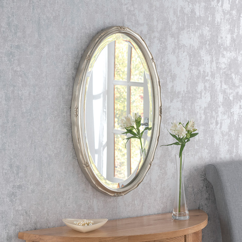 Ducharme Flat Wall Mirror, Silver