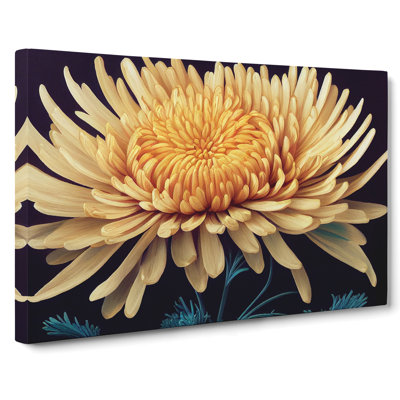 Charming Chrysanthemum Flower - Wrapped Canvas