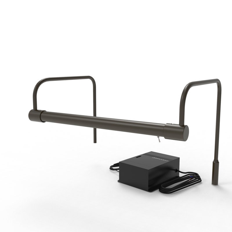 Luminaire de galerie Tru-Slim avec prise et télécommande, H 9 po x l 21 po x P 9 po, Bronze acajou, H 9 po x l 12 po x P 9 po