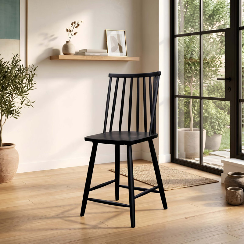 Ensemble de tabourets de bar rustiques en bois massif pour des sièges de cuisine durables