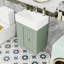 Meuble-lavabo mural compact avec lavabo intégré en céramique, tiroir et rangement latéral-1269760603