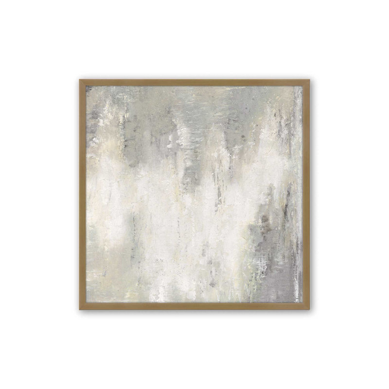 Minéral Moods v1, Papier avec cadre simple brossé doré, H 17,75 po x l 17,75 po x P 1,25 po