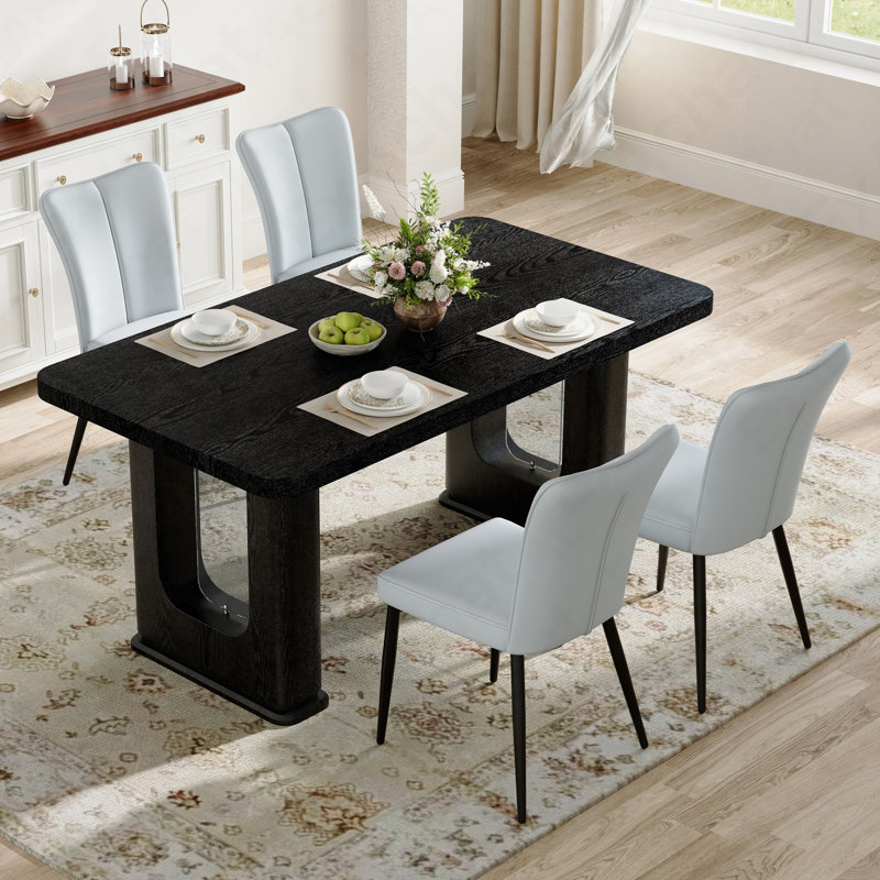 Ensemble de table et de chaises 5 pièces, ensemble de table de salle à manger élégant, une table de salle à manger avec 4 chaises