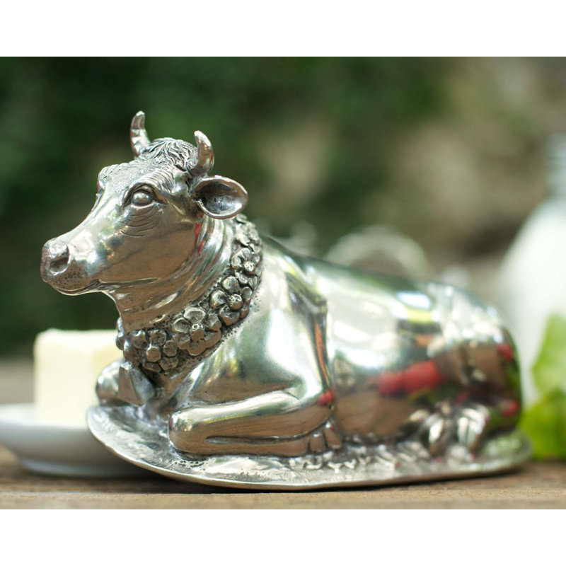 Garden Friends Pewter Butter Dish