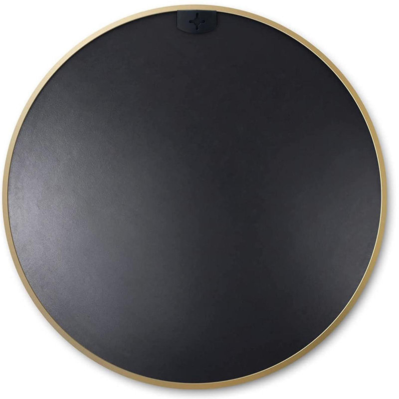 Miroir de salle de bain rond 24 po avec cadre en métal doré (W2203P182026), Doré