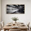 «Black and White Champagne Glasses in Frosty Freezer», art mural sur toile