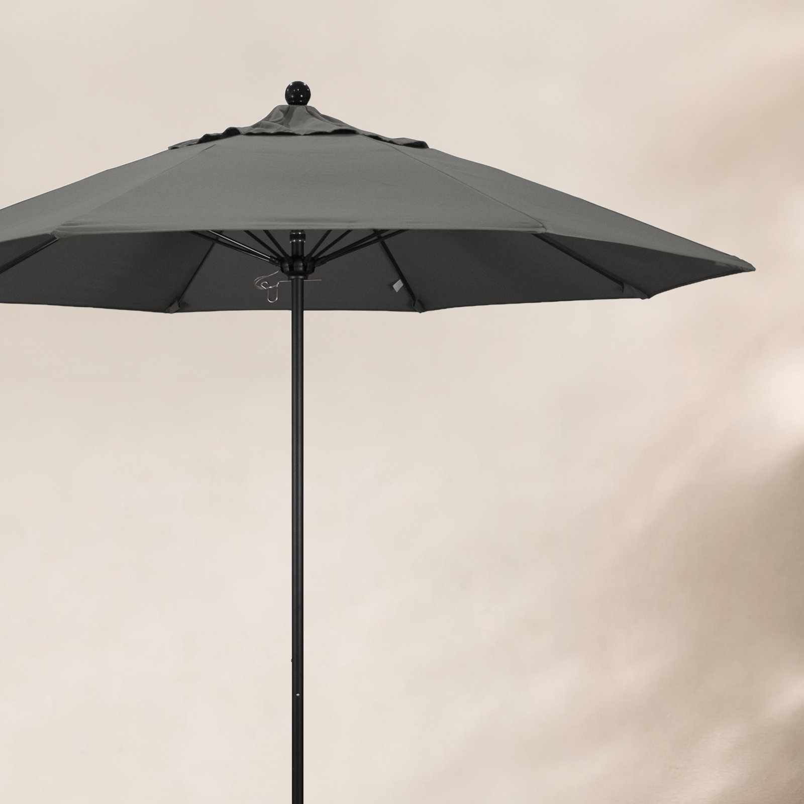 Maria 9' Sunbrella® Umbrella, Canvas Charcoal Sunbrella® Canvas