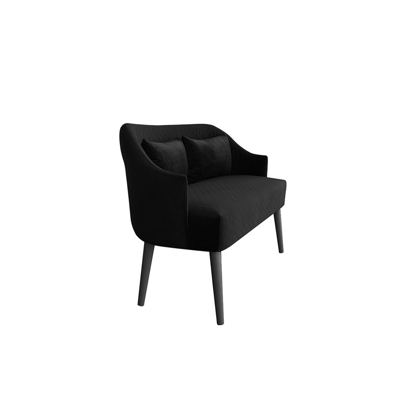 Emi 2 Seater Loveseat, Black