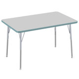 Rectangle Contour Activity Table with Adjustable Legs