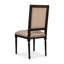 Chaise d'appoint en tissu noire / brune