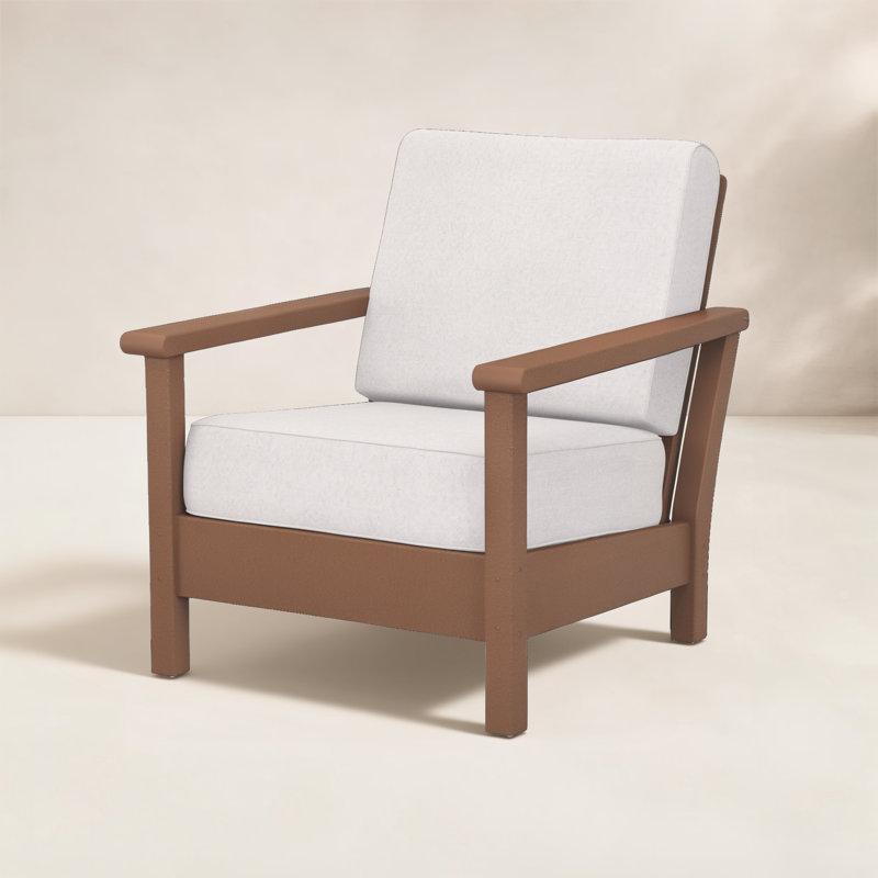 Harbour Deep Seating Chair, Dune Burlap, Deep Teak