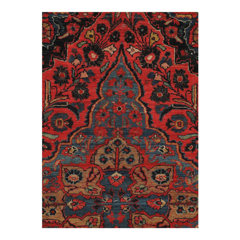 Canvello Sarouk Farahan Light Blue Rug Living Room - 3'8" X 5'6"