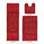 Ensemble de tapis pour salle de bain 3 pièces 100% coton 2155 g / m² Merkle, certifié OEKO-TEX®, envers en latex antidérapant, touffeté moelleux, super absorbant et lavable à la machine pour salle de bain, douche et baignoire, rouge-1219634846-1219724990
