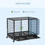 Caisse et cage pour chien en métal robuste, noir