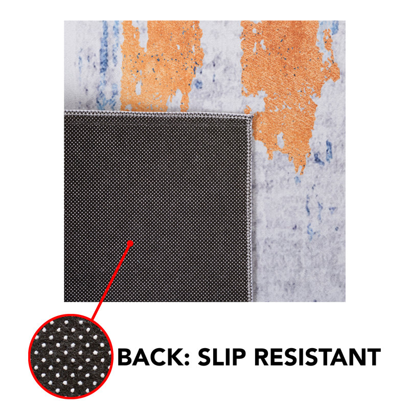 Tacoma Performance Machine Washable Abstract Rug, Rectangle 6' x 9'