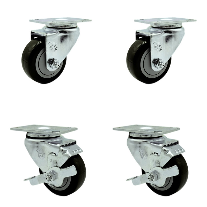 Polyurethane Caster, Black