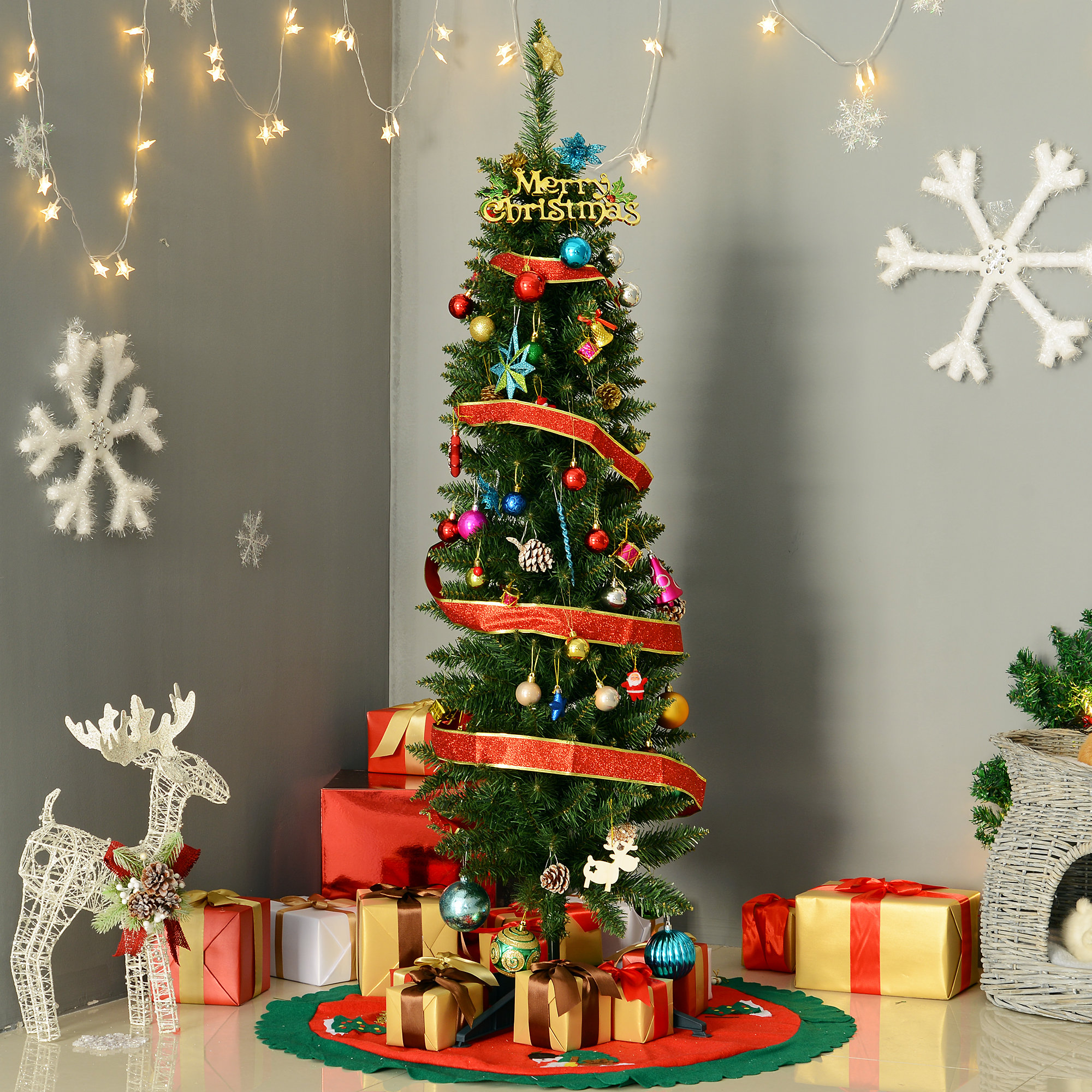 The Seasonal Aisle Green Spruce Artificial Christmas Tree & Reviews ...