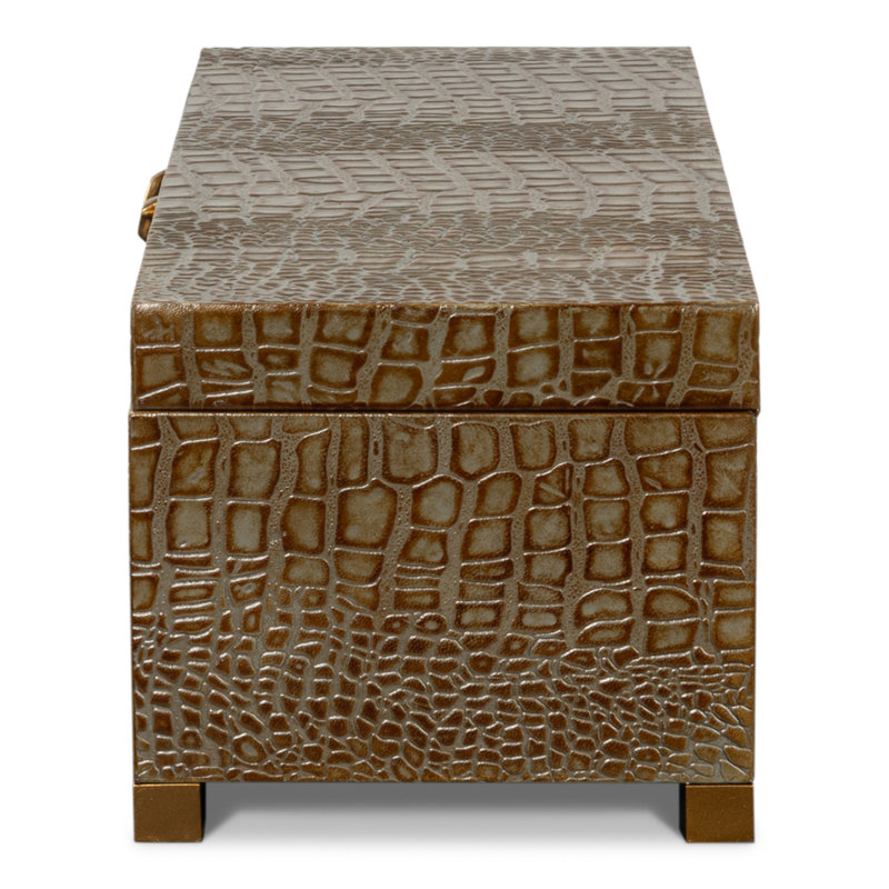 Shagreen Handmade Decorative Trunk, Green