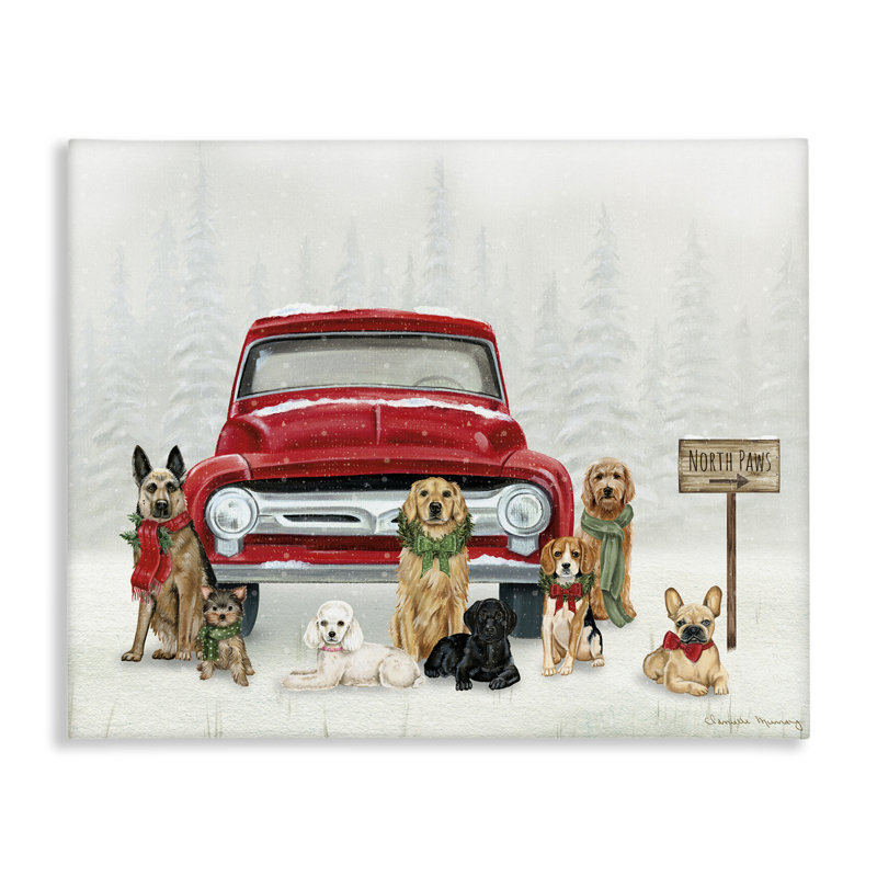 «Royal Pups Holiday», art mural par Danielle Murray, H 16 po x l 20 po