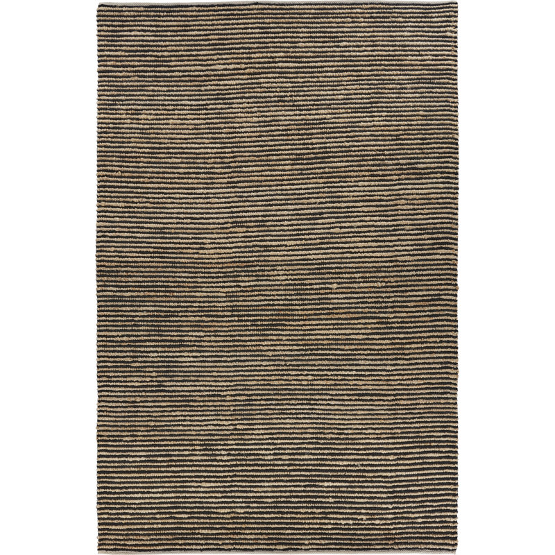 Tapis rayé en jute / sisal / laine tissé à la main Cervantes, Rectangle 5 pi x 8 pi