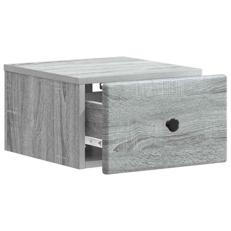 34.5 cm W Bedside Table, Grey Sonoma