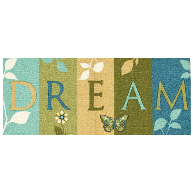 Buchanon Non-Slip Striped Indoor Doormat, Blue/Green