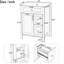 Meuble-lavabo de 24 po avec lavabo encastré en céramique, 1 porte à fermeture douce, tiroirs et poignées élégantes en aluminium avec portes, tablettes doubles sur une surface facile à nettoyer