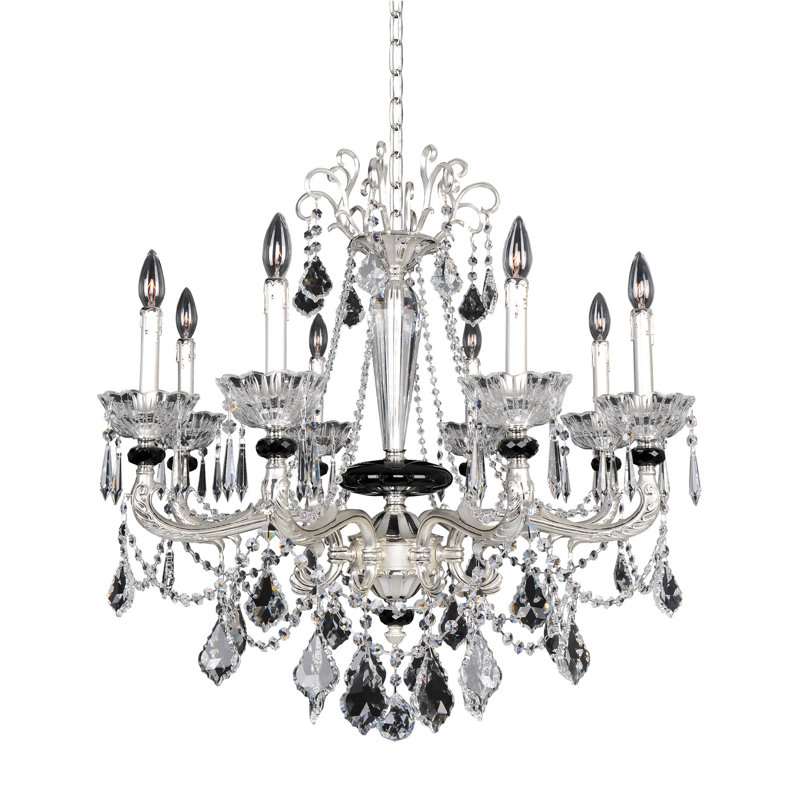 Lustree 8 lumières façon bougie/classique Campra, Firenze clair