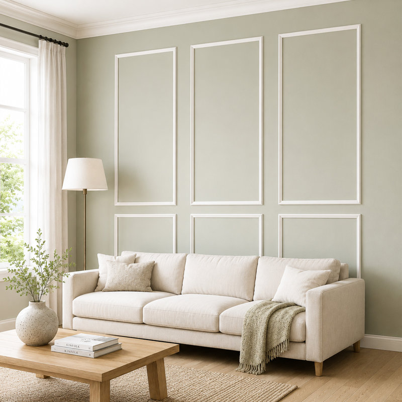Ensemble de moulures murales prédécoupées, autocollantes et peignables, 6 panneaux de lambris étanches pour la décoration murale intérieure, disponible en 2 styles de cadre différents.