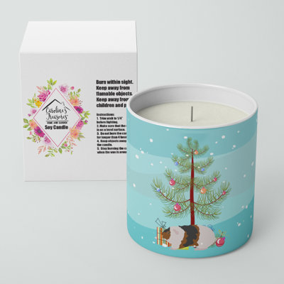 Pine / Christmas Tree Scented Jar Candle with Ceramic Holder