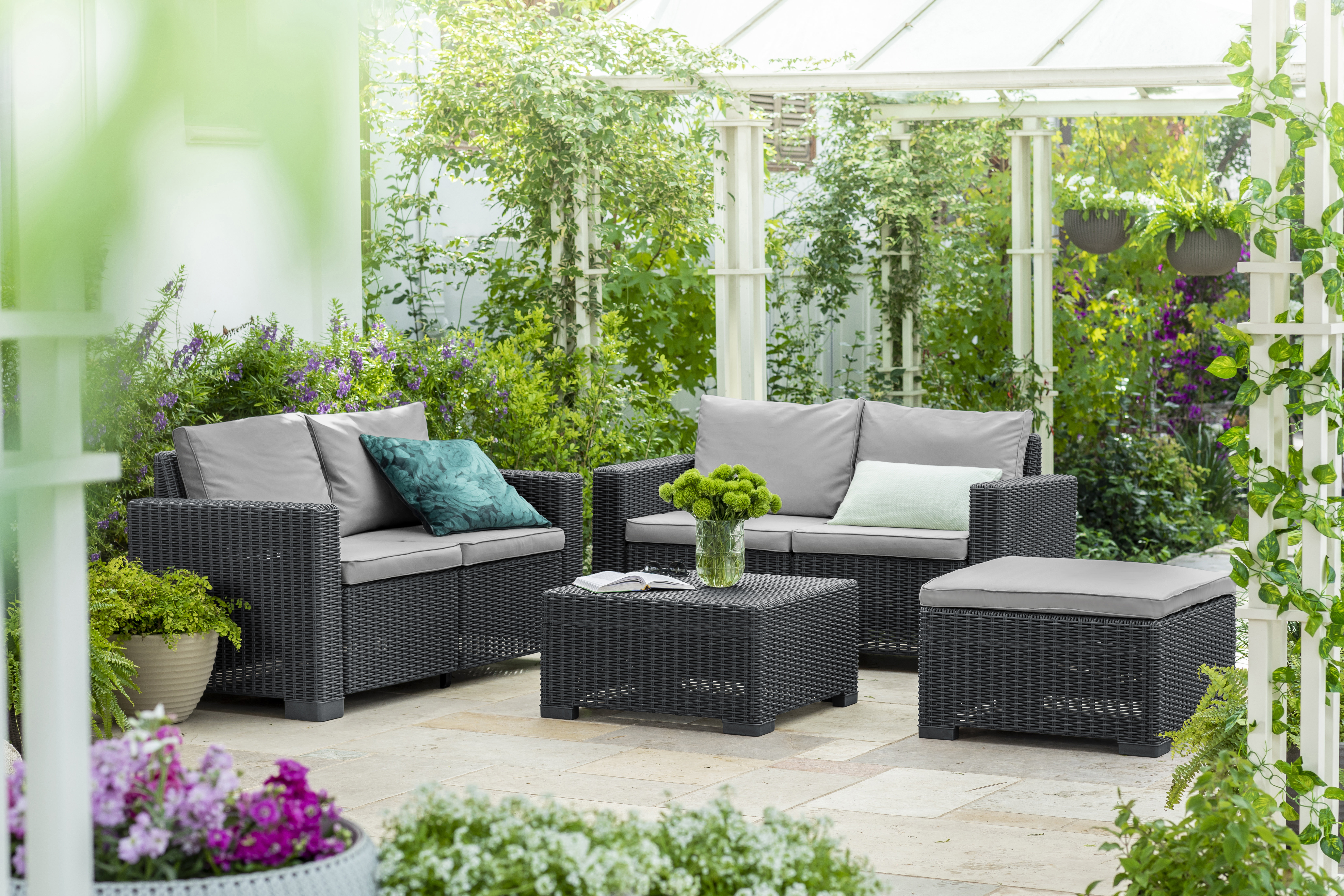 Chaise Lounge Keter California Seater Rattan Sofa Keter California