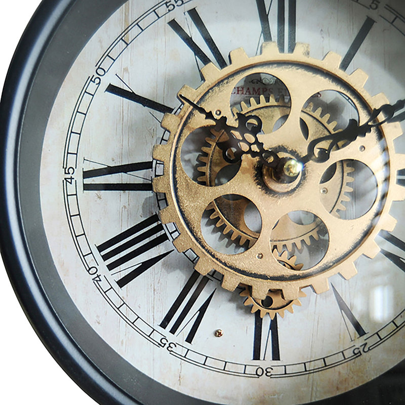 Alarice Metal And Glass Wall Clock