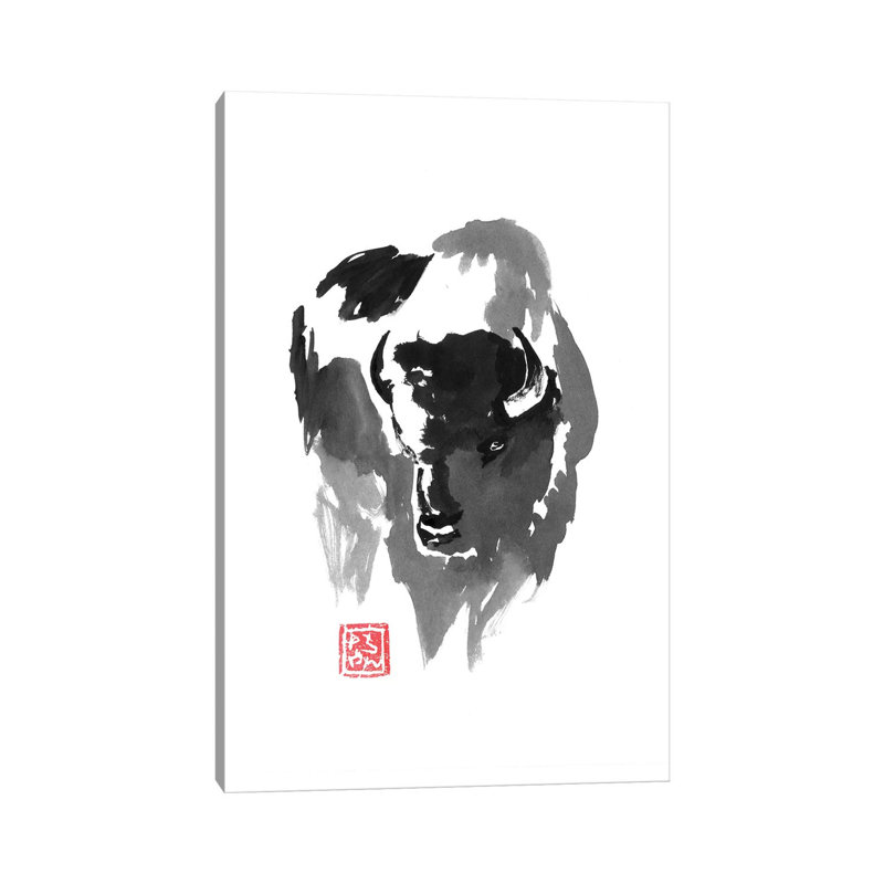 Buffle by Péchane - Print on Canvas, Wrapped Canvas, 20.32 cm H x 30.48 cm W