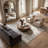 Rug Branch Linea 5' x 7' (5'3" x 7'1") Cream/Beige Striped Indoor Area Rug, Contemporary, Low Pile, Stain-Resistant Carpet - Living Room, Bedroom, Dining Room, and Kitchen-1427300663