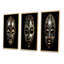 Masque africain traditionnel Ethnique VI - ensemble d'art mural tribal africain de 3-679214429-679214418