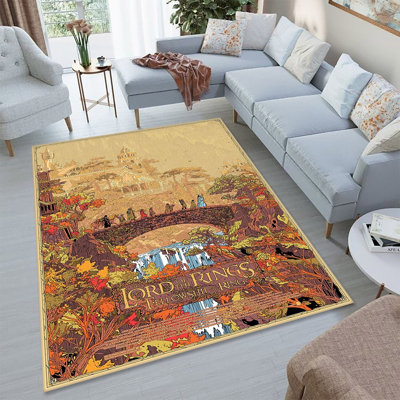 Tapis brun / rouge / beige
