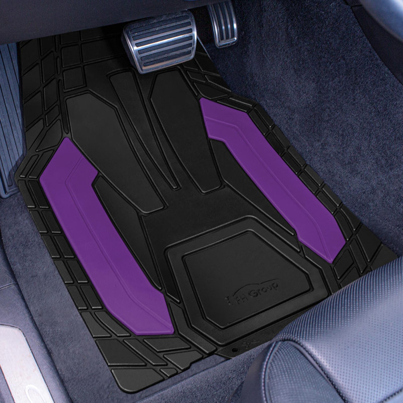 Rubber Floor Mats Full Set, Purple